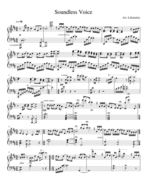 Soundless voice [vocaloid song] (advanced) 