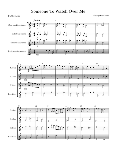 Someone To Watch Over Me - George and Ira Gershwin
