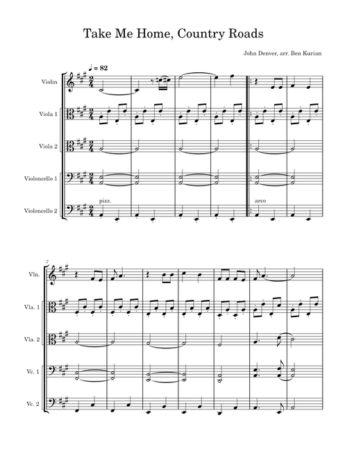 Take Me Home, Country Roads – John Denver Take Me Home, Country Roads