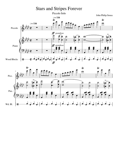Stars and Stripes Forever Piccolo Solo