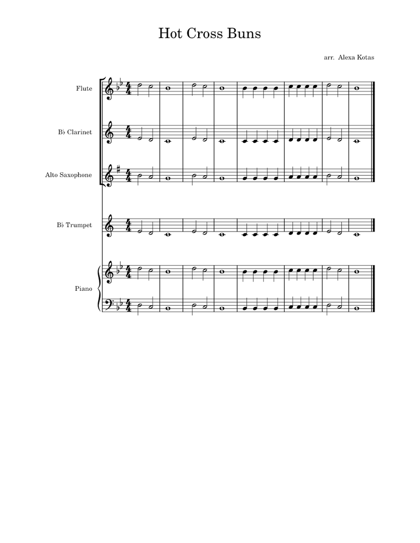 Hot cross buns alto sax new arrivals