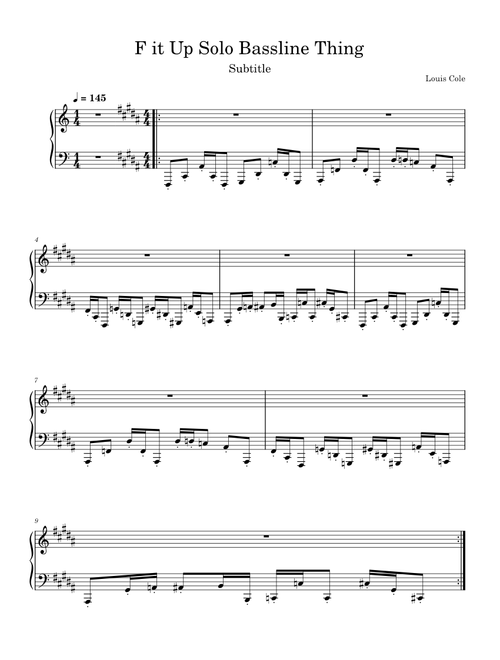 F it Up Solo Bassline