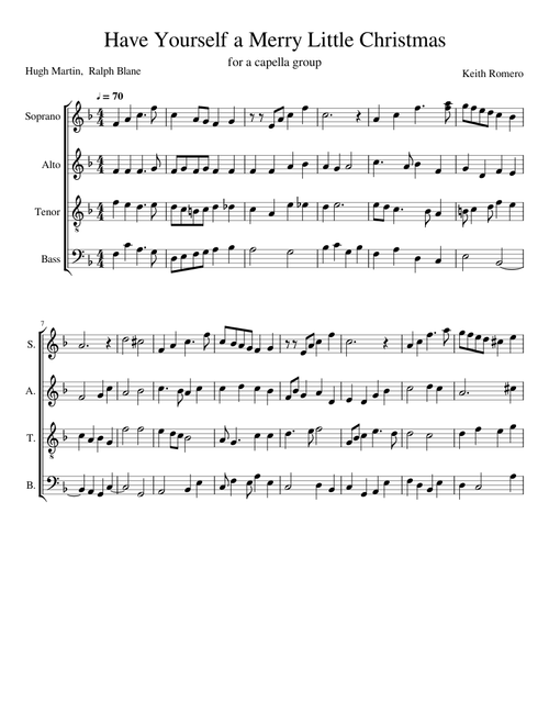 Have Yourself A Merry Little Christmas A Capella
