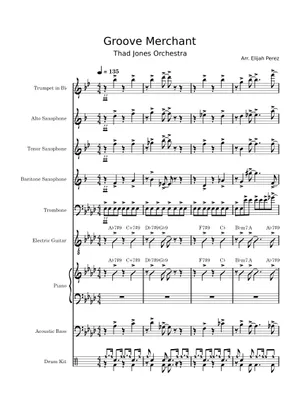 Groove Merchant - Jazz Band Sheet Music with Chords for Piano Groove Merchant - Jazz Band Sheet Music with Chords for Piano
