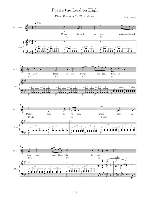 Praise the Lord on High - psalm sonata (Mozart)