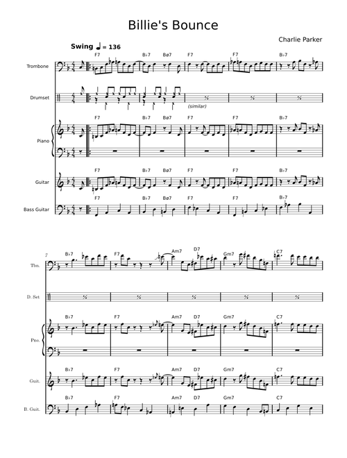 Billie's Bounce – Charlie Parker