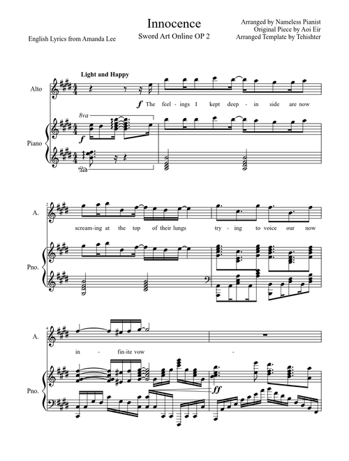 Innocence (Sword Art Online OP 2)