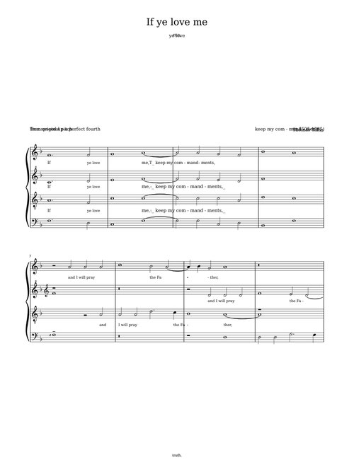 If ye love me – Thomas Tallis If ye love me