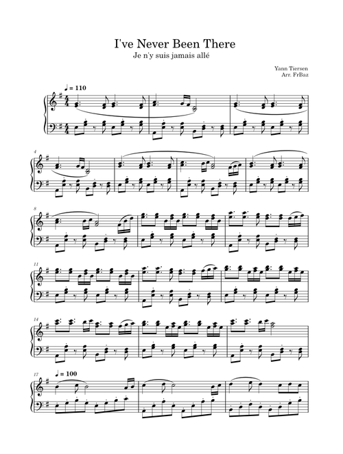 I've Never Been There – Yann Tiersen