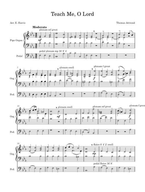 Teach Me O Lord – Thomas Attwood