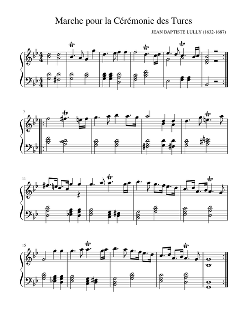  J. B. Lully - Marche pour la Ceremonie des Turcs