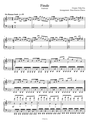Finale (Undertale) Sheet Music for Piano (Solo) | MuseScore.com
