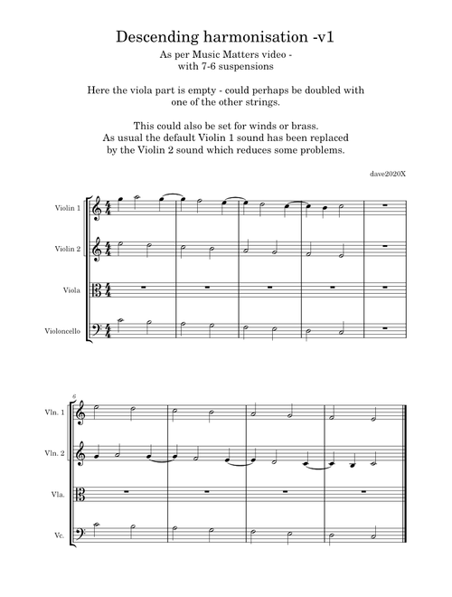 Descending scale harmonisation - v1