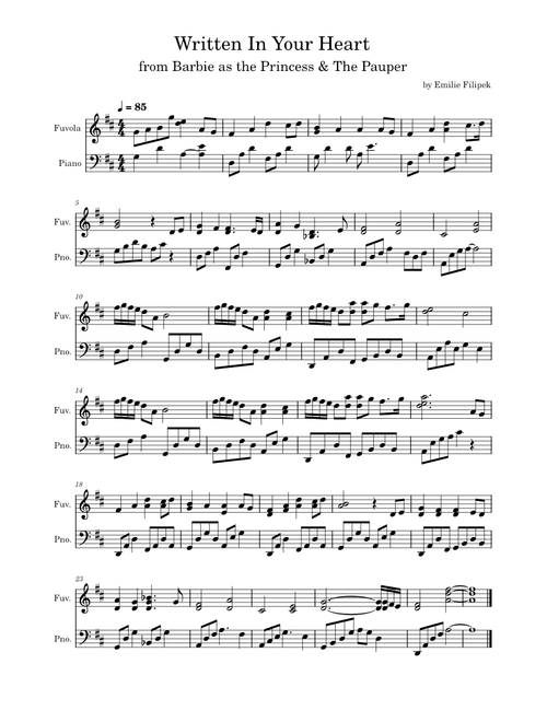 Barbie as the princess and the pauper- written in your heart – Misc Soundtrack