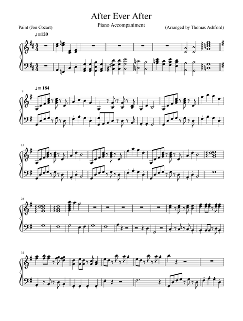 After Ever After Piano Accompaniment