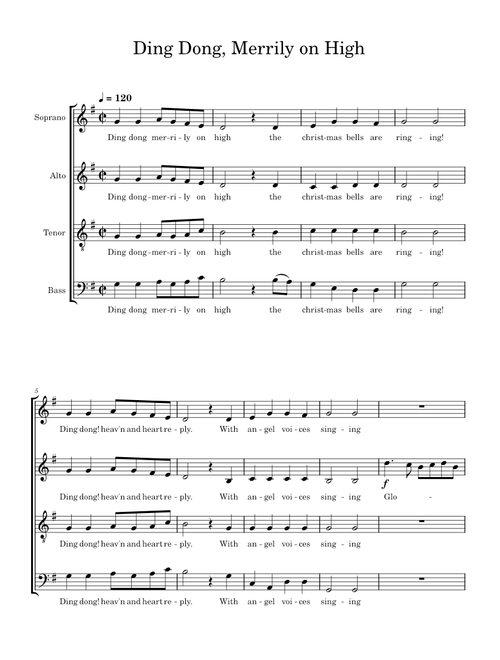 Ding Dong! Merrily On High! – Misc Traditional