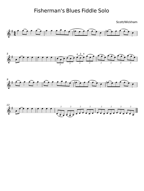 Fisherman's Blues Fiddle Solo - Scott