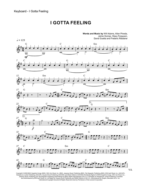 I Gotta Feeling (Arr. Marcelo Onetta Fermiano) - The Black Eyed Peas (Small Ensemble)