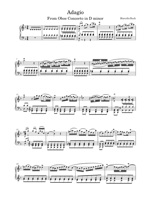 Adagio from Oboe Concerto in D minor - Marcello/Bach