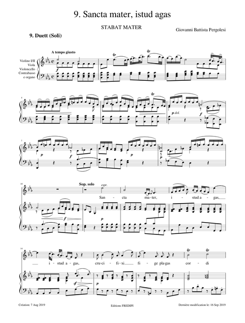 Stabat Mater, P.77 (9. Sancta mater istud agas) - Giovanni Battista Pergolesi
