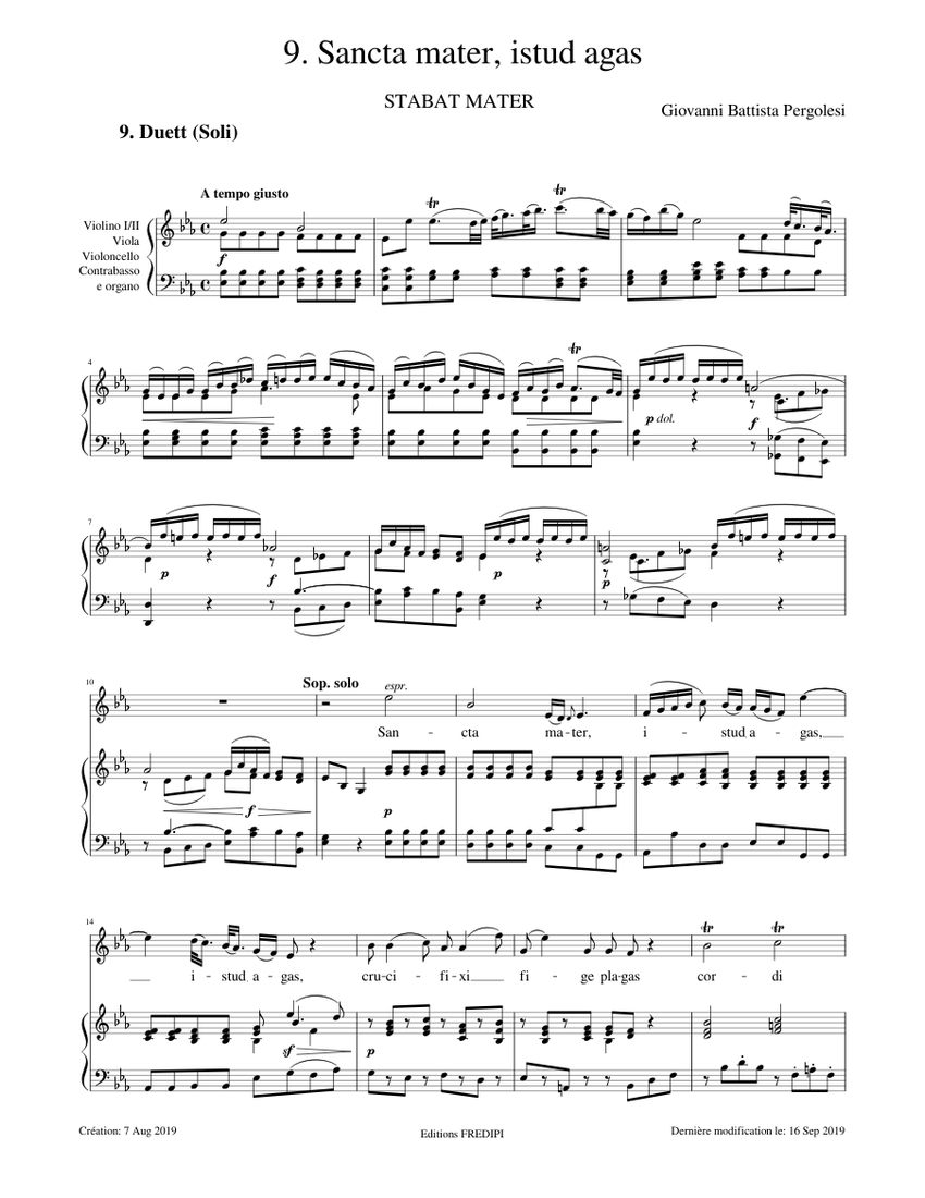 Stabat Mater, P.77 (9. Sancta mater istud agas) - Giovanni Battista