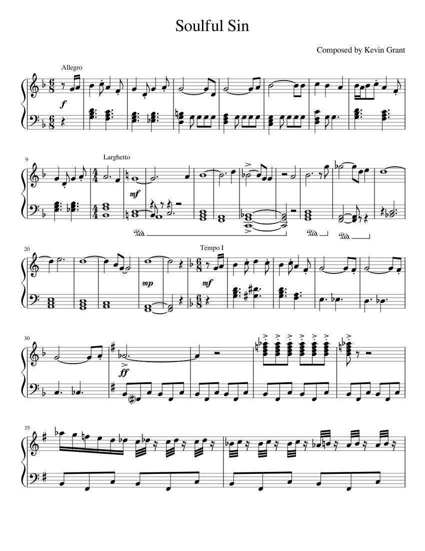 Soulful Sin - piano tutorial