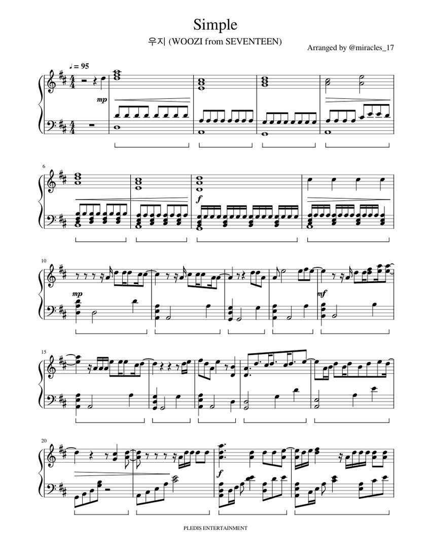 SEVENTEEN - 247 Sheet Music for Piano (Solo) | MuseScore.com