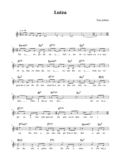 Luiza - Lead sheet