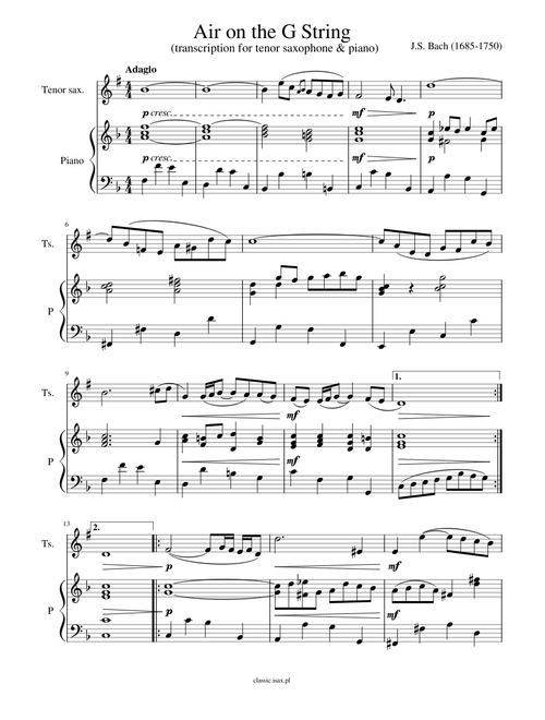 Air in G String – Johann Sebastian Bach