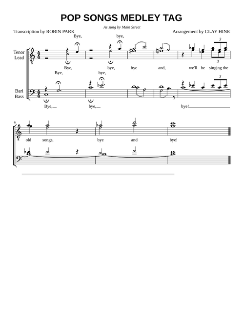Pop Songs Medley Tag