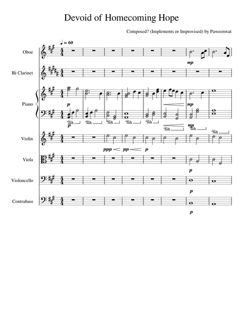 Devoid of Homecoming Call - [First Orchestral Composition]