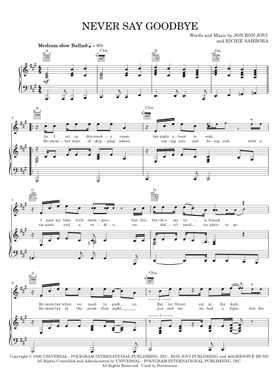 We'll Never Say Goodbye - Big Band中古楽譜 We'll Never Say Goodbye