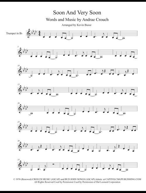 Soon And Very Soon (Arr. Kevin Busse) - Andrae Crouch (Trumpet Solo)