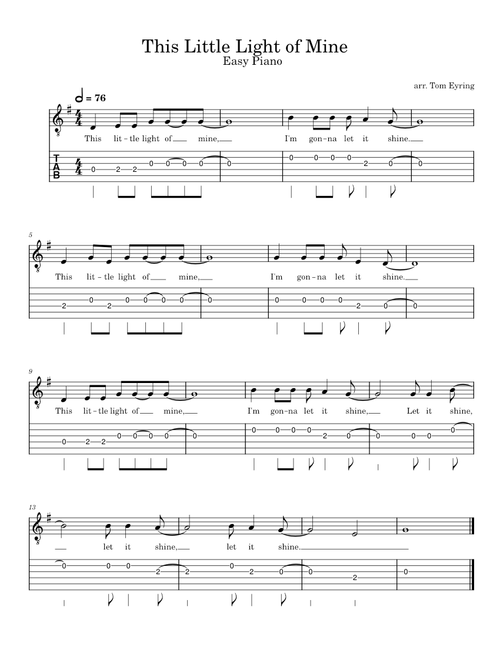 This Little Light of Mine Easy Guitar