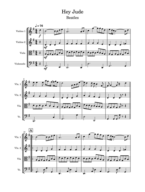 Hey Jude (Arr. Marina Lopes) - The Beatles (String Quartet)