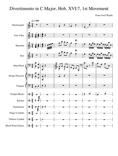 Divertimento in C Major, Hob. XVI:7, 1st Movement