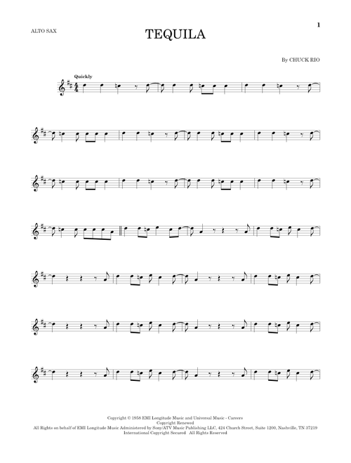 Tequila - The Champs (Alto Sax Solo)