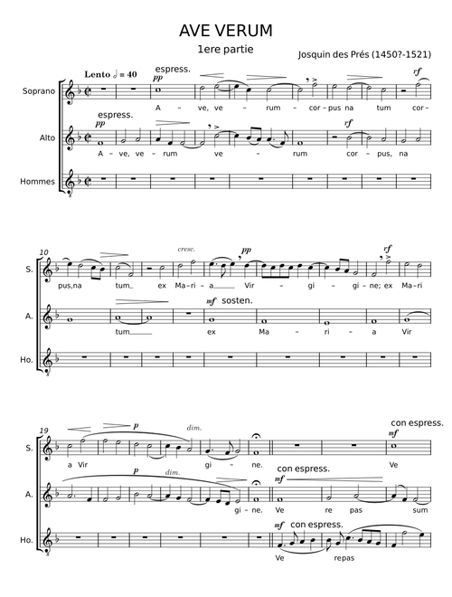 AVE VERUM - Josquin des Prés