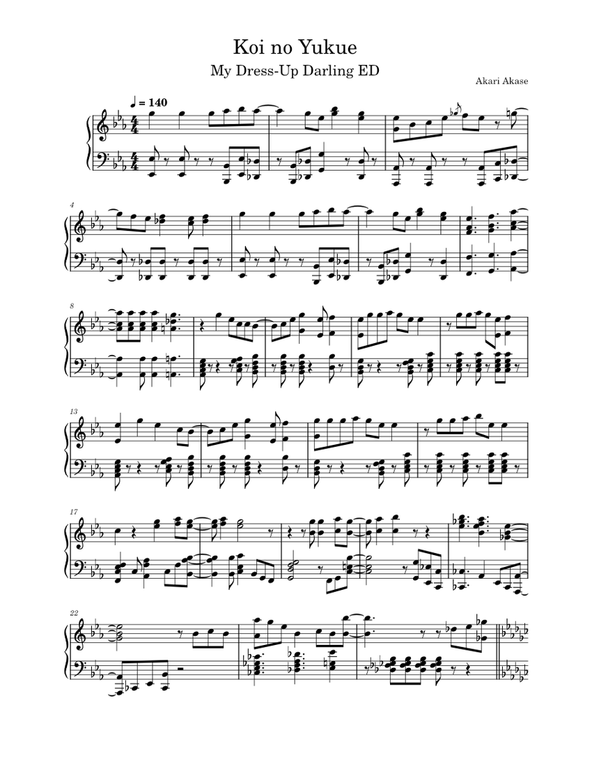my party dress sheet music My Dress-Up Darling Opening 1 Sheet Music for Flute (Solo)