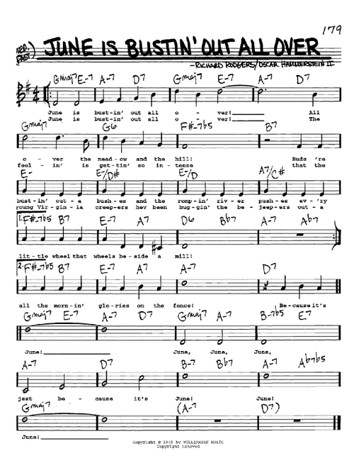 June Is Bustin' Out All Over - Rodgers & Hammerstein (Real Book - Melody-Chords-Lyrics)