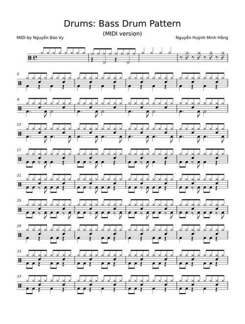 Bass Drum Pattern – Nguyễn Bảo Vy