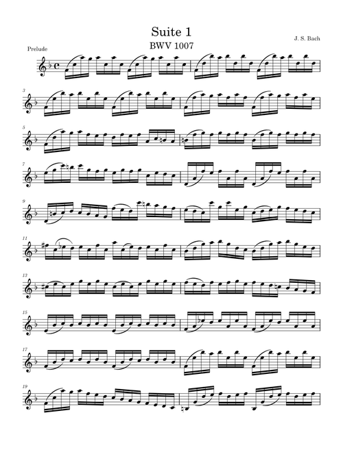 Cello Suite No.1 in G major, BWV 1007 – Johann Sebastian Bach Bach Cello Suite 1 for Saxophone