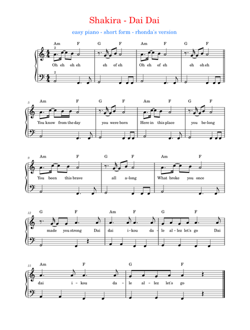Dai Dai – Shakira