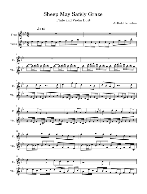 Sheep may safely graze - JS Bach/Berthelsen