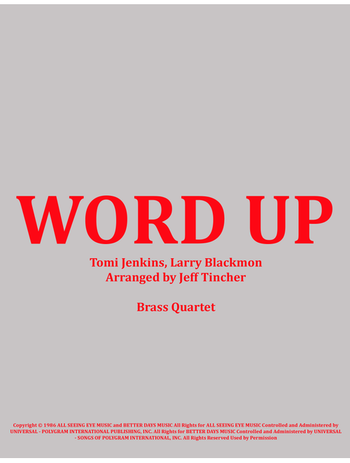 Word Up (Arr. Jeff Tincher) - Cameo (Brass Ensemble)