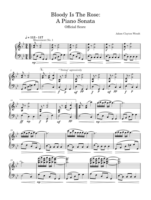 Adam Clayton Wendt | Free sheet music | Download PDF or