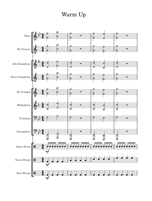 Full Marching Band Warm Up