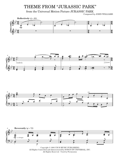 Jurassic Park - John Williams (Piano Solo)