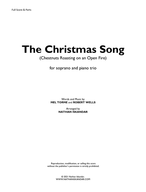 The Christmas Song (chestnuts Roasting On An Open Fire) (Arr. Nathan Iskandar) - John Denver (Large Ensemble)
