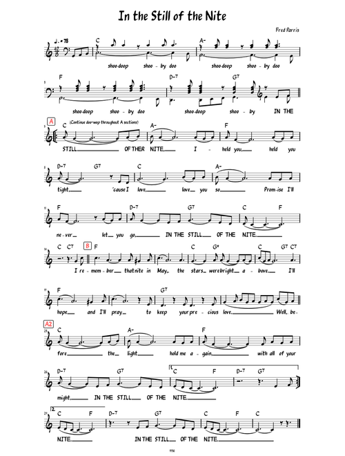 In The Still Of The Nite (Lead sheet with lyrics )